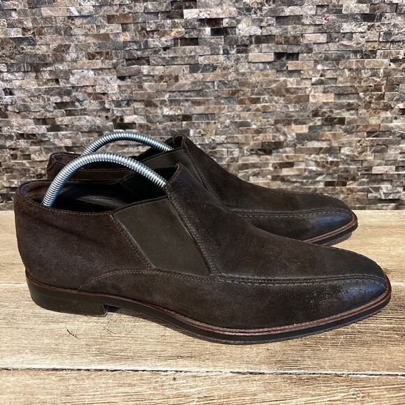 To Boot New York Adam Derrick Italian Brown Leather Drivers Slip On Loafers 9.5 - Picture 1 of 8
